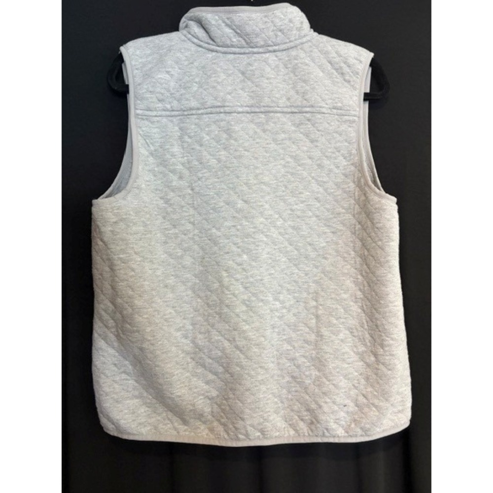 Women's Gray Lands End Quilted Vest Size L - Picture 5 of 5